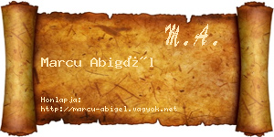 Marcu Abigél névjegykártya